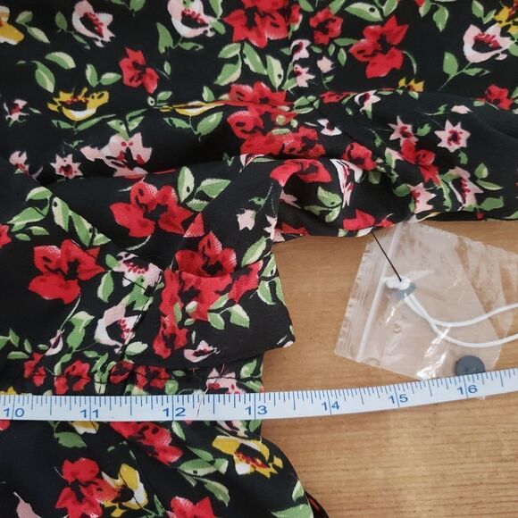 Dex NWT Xsmall Small Medium Long Sleeve Floral Print Faux Wrap Maxi Dress - Picture 7 of 16